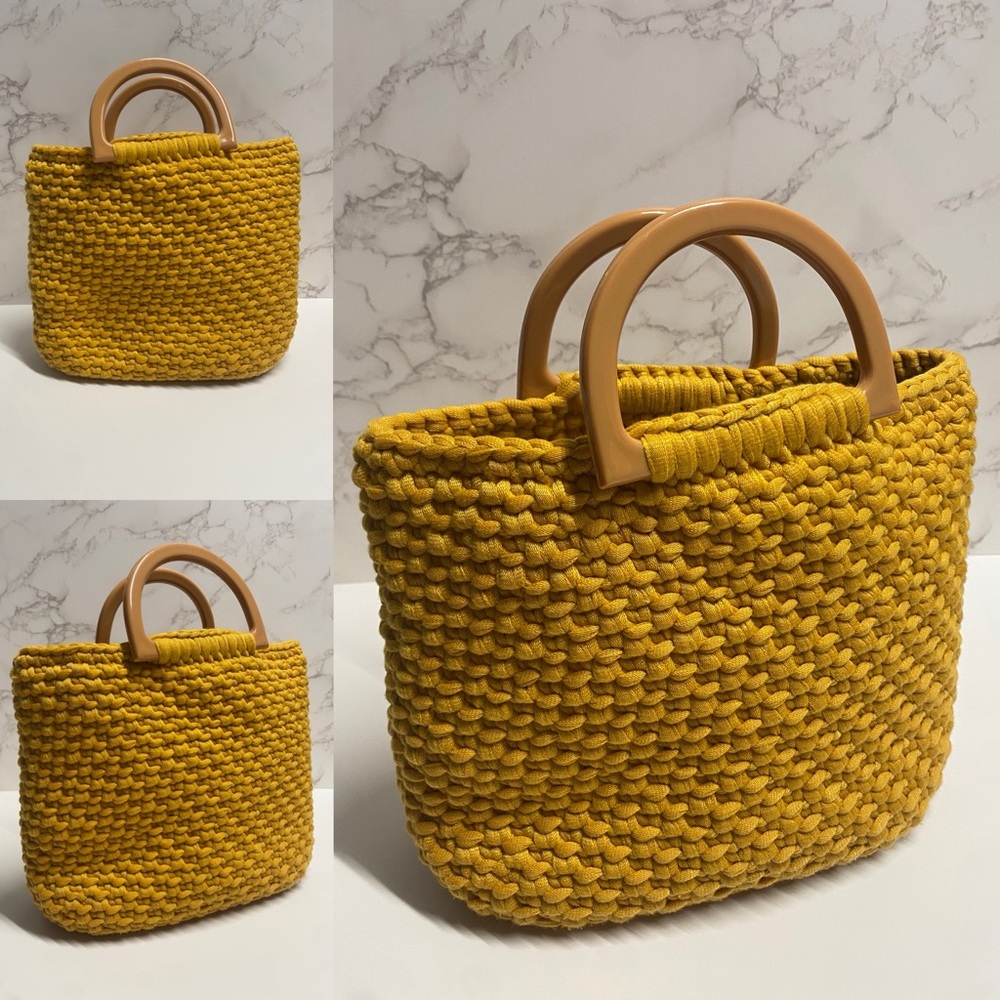 Stylish Mustard Handmade Tote Bag